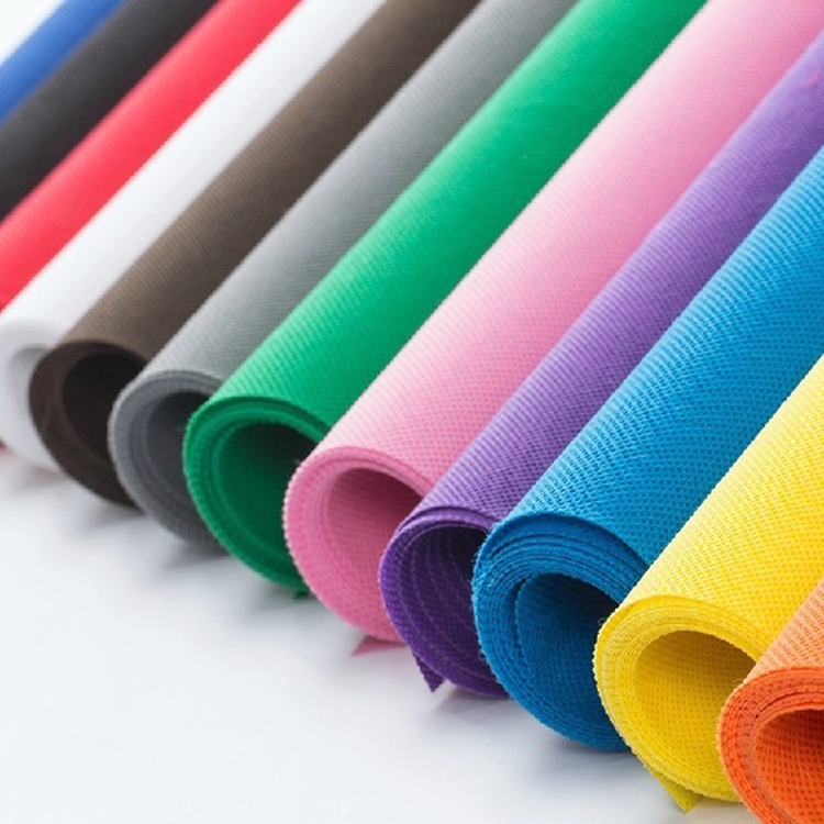 工厂供应色彩丰富的100％PP纺粘无纺布/织物